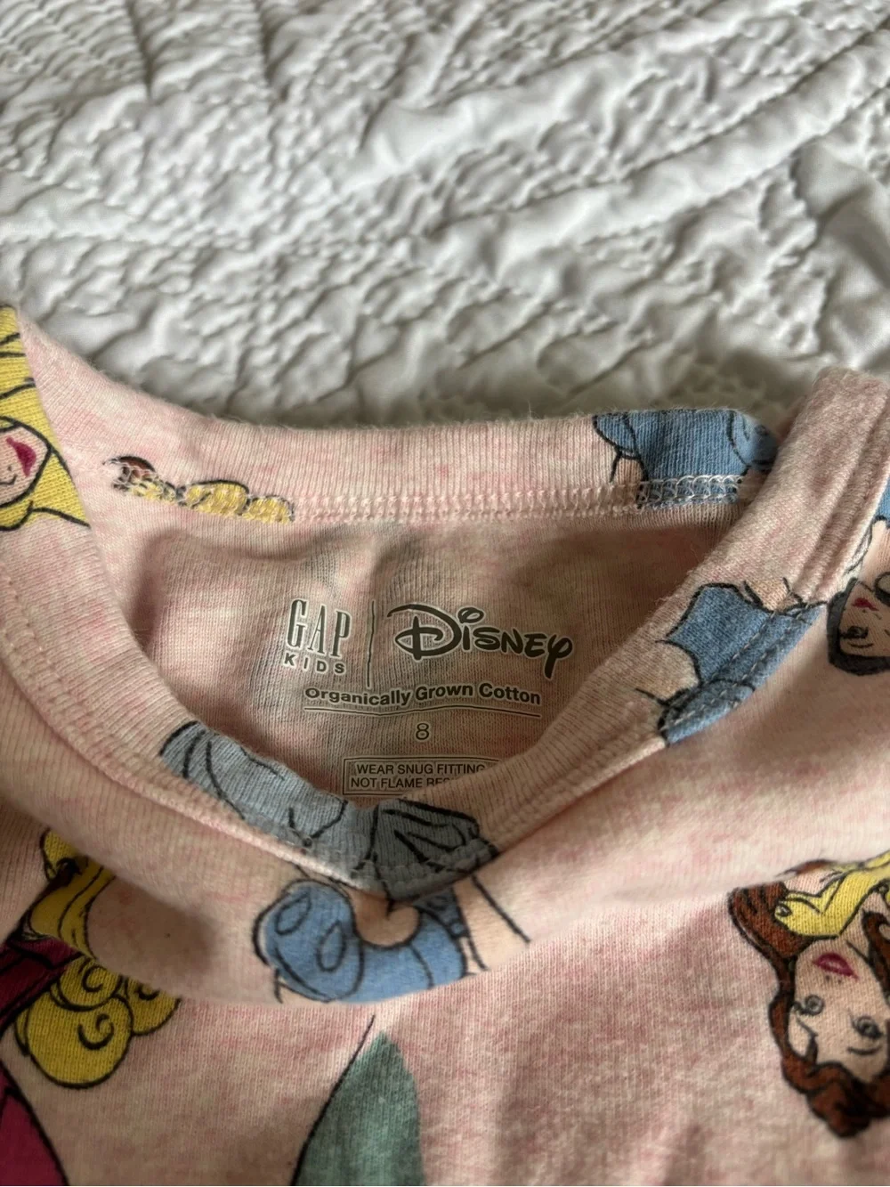 GAP x Disney Light Pink Princess Character Pajama Set